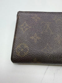 Louis Vuitton Vintage Monogram Continental Long Snap Wallet Brown