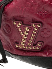 Louis Vuitton Empreinte NéoNoé Small Burgundy Leather Bucket Bag with COA