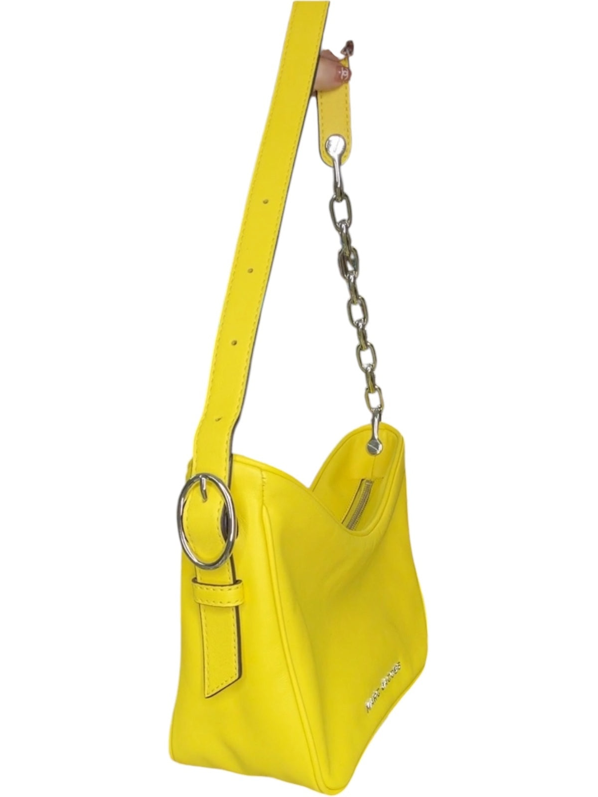 Marc Jacobs Yellow Leather Shoulder Bag with Chain Strap