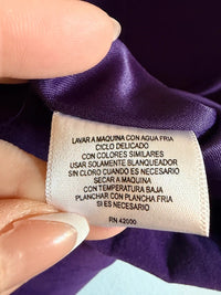 Jaclyn Smith Classic Purple Button Suede Jacket Blazer Large skuO