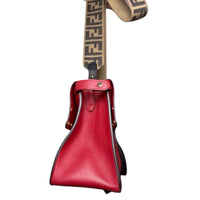 Fendi Red Tri-Color Grace Leather Medium Flip Bag