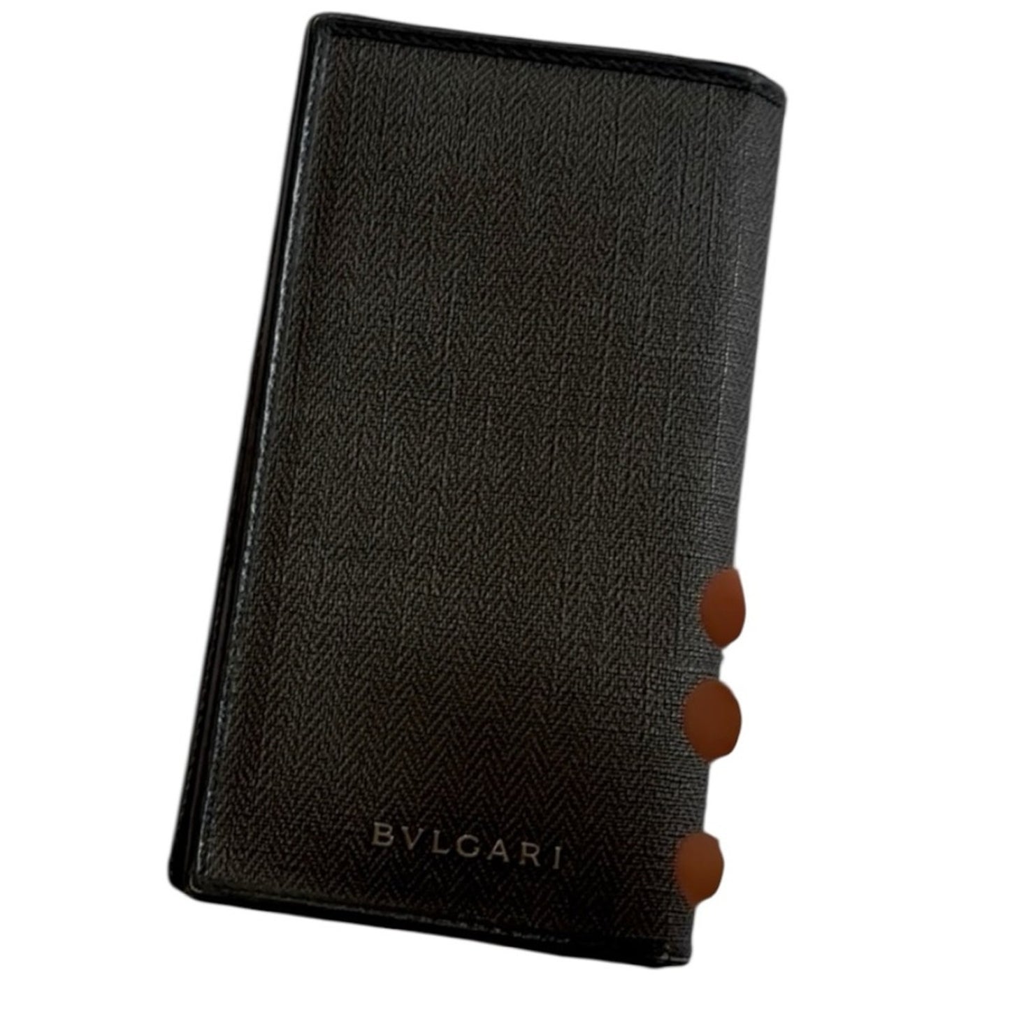Bvlgari Dark Gray Long Wallet Card Holder