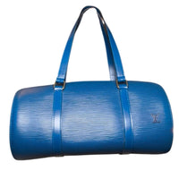 Louis Vuitton Epi Soufflot Handbag Toledo Blue Leather