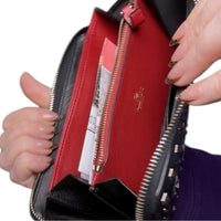 Valentino Garavani VLTN Rockstud Zip-Around Wallet Black w/ COA