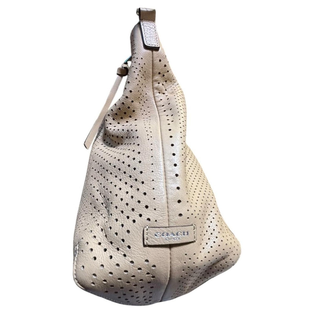Coach Tan Perforated Tote Bag