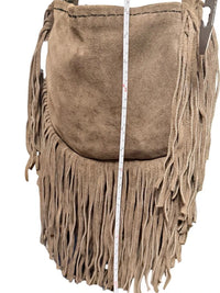 Vintage Boho Genuine Suede Fringe Crossbody Bag
