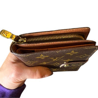 Louis Vuitton Porte-Papier Zippé Monogram Wallet Brown