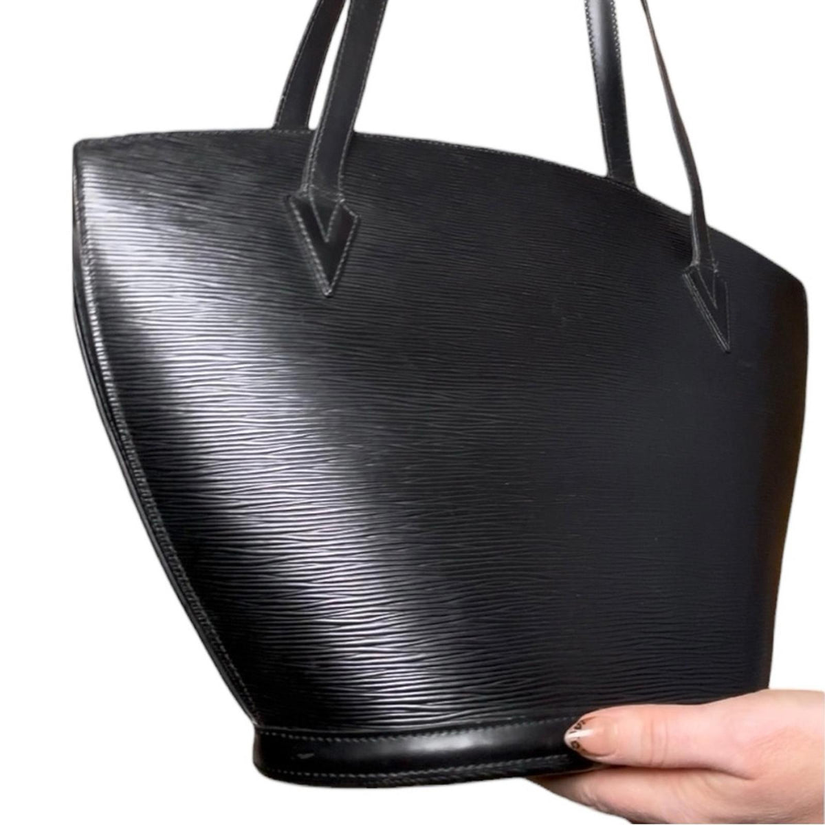 Louis Vuitton Saint Jacques GM Shoulder Bag Black Epi Leather