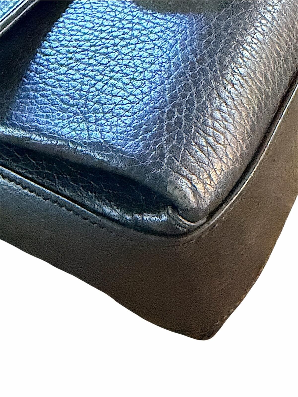 Gucci Black Leather Crossbody with Gold Chain
