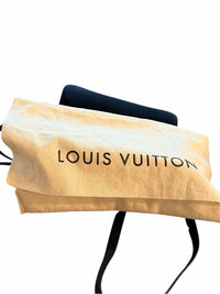 Louis Vuitton Brown Damier Ebene Satchel with Black Front Panel and Tan Handle