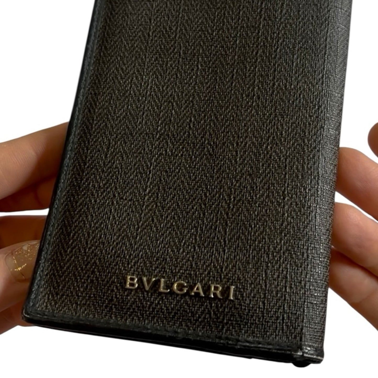 Bvlgari Dark Gray Long Wallet Card Holder