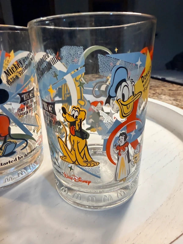 Disney 100 Years of Magic Mickey Mouse Character Glass Set of 2 skuS