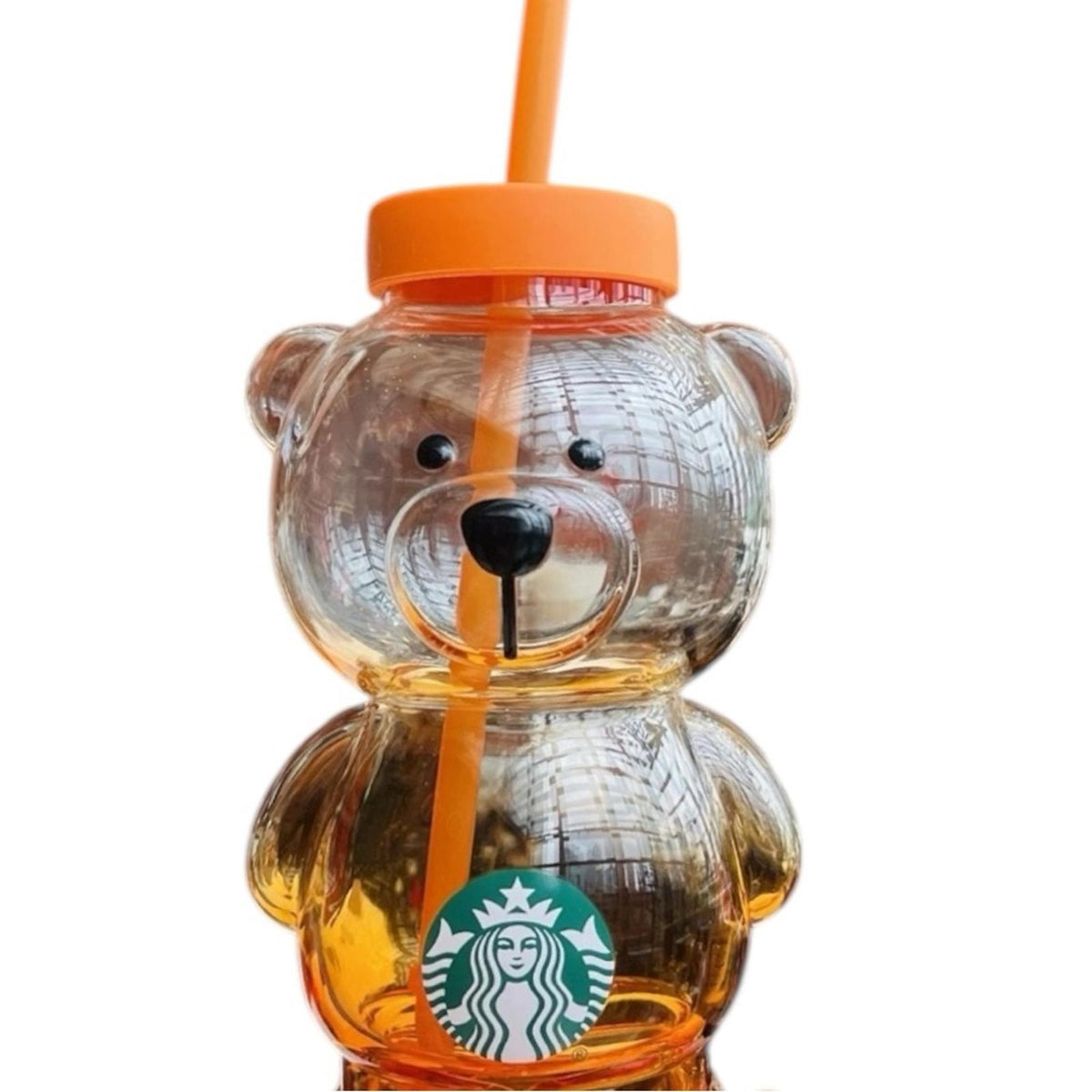 Starbucks Orange Bear Cup with Red Panda Hood Limited Edition Tumbler