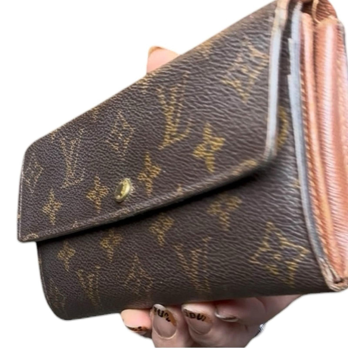 Louis Vuitton Sarah Wallet Monogram Canvas Brown w/Box & COA