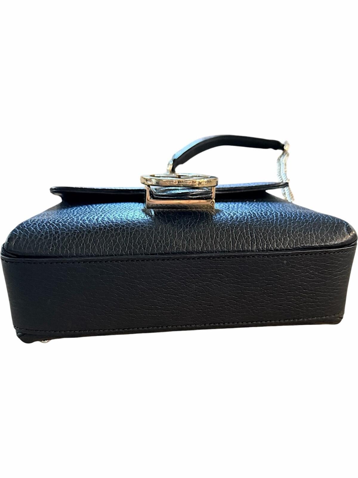 Gucci Black Leather Crossbody with Gold Chain