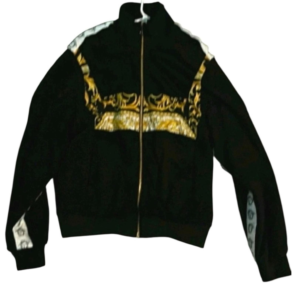 Versace Black and Gold Zip up Jacket