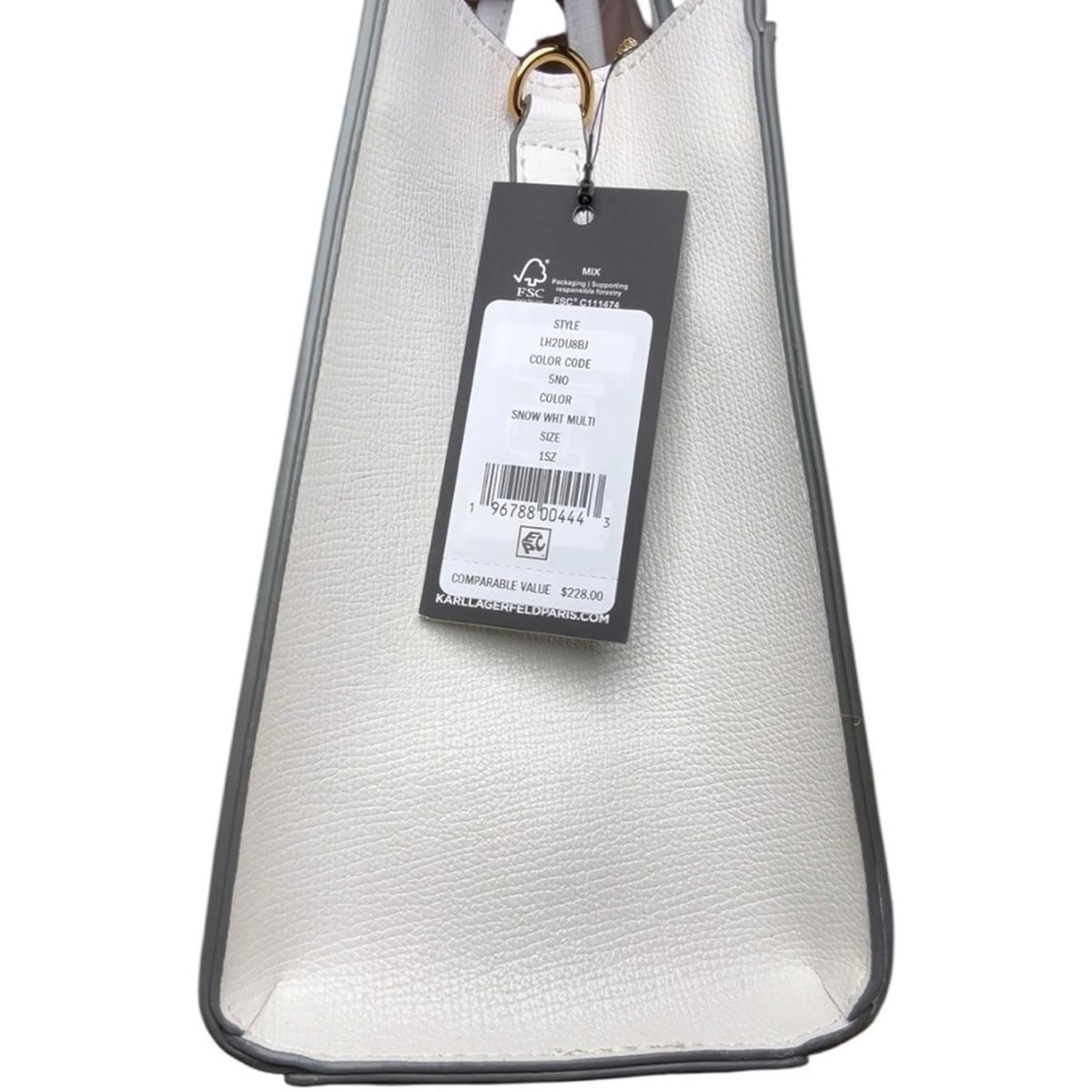 Karl Lagerfeld Paris Snow White Multi Charm Tote