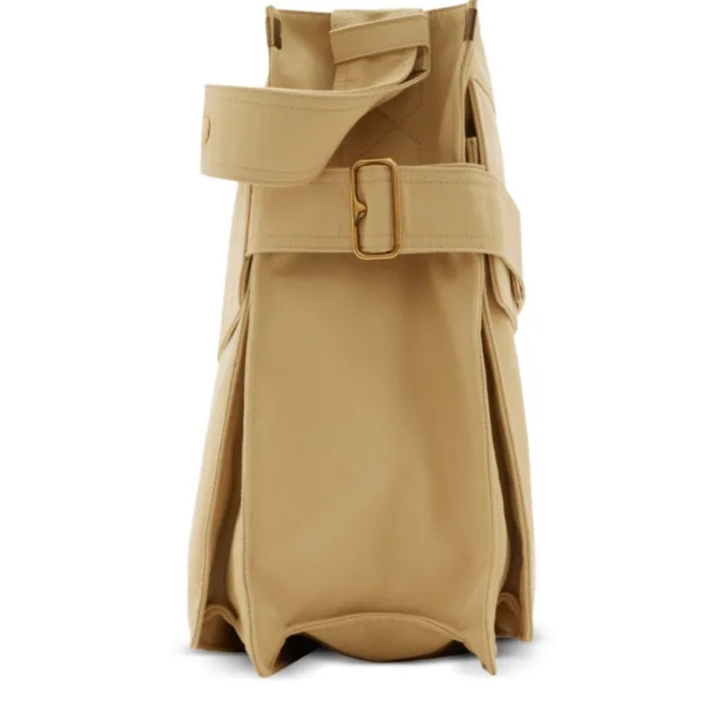 BURBERRY Trench Fabric Tote Beige Nylon with Check Scarf Accent NWT