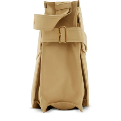 BURBERRY Trench Fabric Tote Beige Nylon with Check Scarf Accent NWT