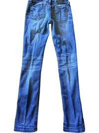 Miss Me Girls Size 14 Skinny Blue Jeans skuO