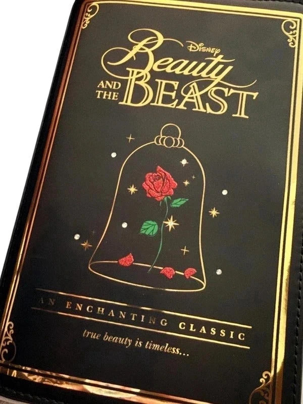 Kate Spade Disney Beauty and the Beast 3D Book Crossbody Bag Black Gold NWT