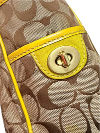 Coach Authentic Vintage 2004 Signature Yellow Suede Tote Bag