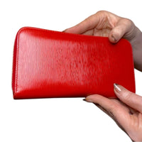 Prada Vitello Move Zip Around Wallet Red Lacca 1