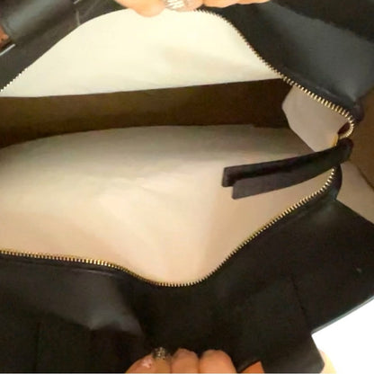Burberry All Slim Leather Canvas Tote Camel/Black NWT and Dustbag