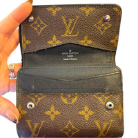 Rare Louis Vuitton Monogram Macassar Tri-Fold Wallet Brown and Black