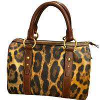 Dolce & Gabbana Leopard Print Boston Bag