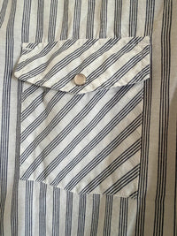 Vintage Williams Bay Men’s L Striped Shirt Short Sleeve Pearl Snap sku1059