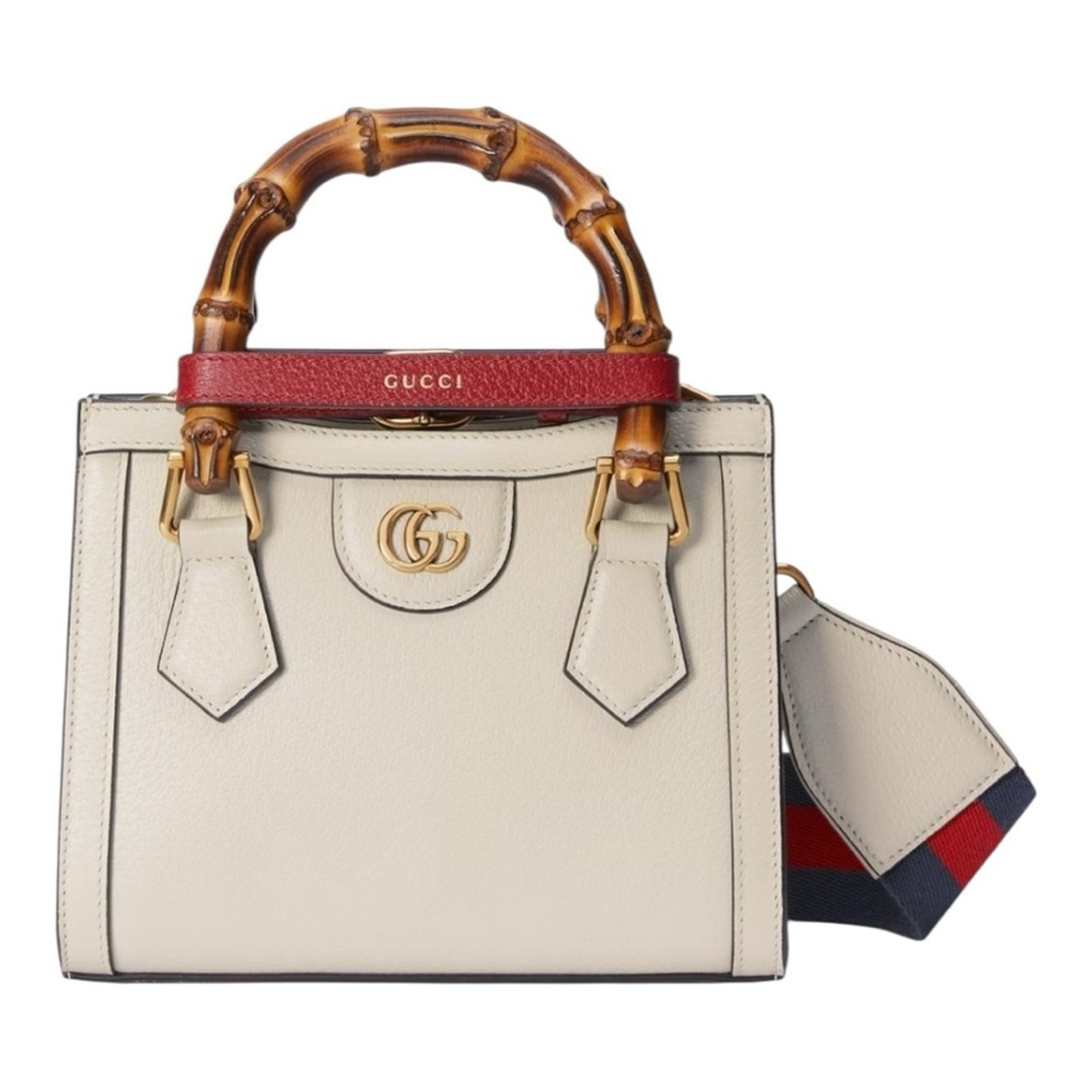 Gucci Diana Mini Tote Bag Cream Leather with Bamboo Handles
