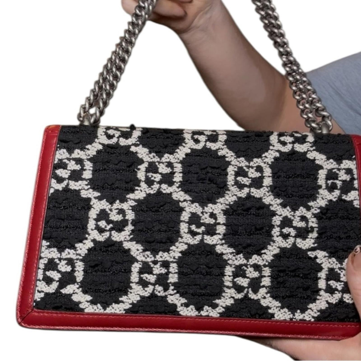 Gucci Multicolor GG Tweed Dionysus Shoulder Bag