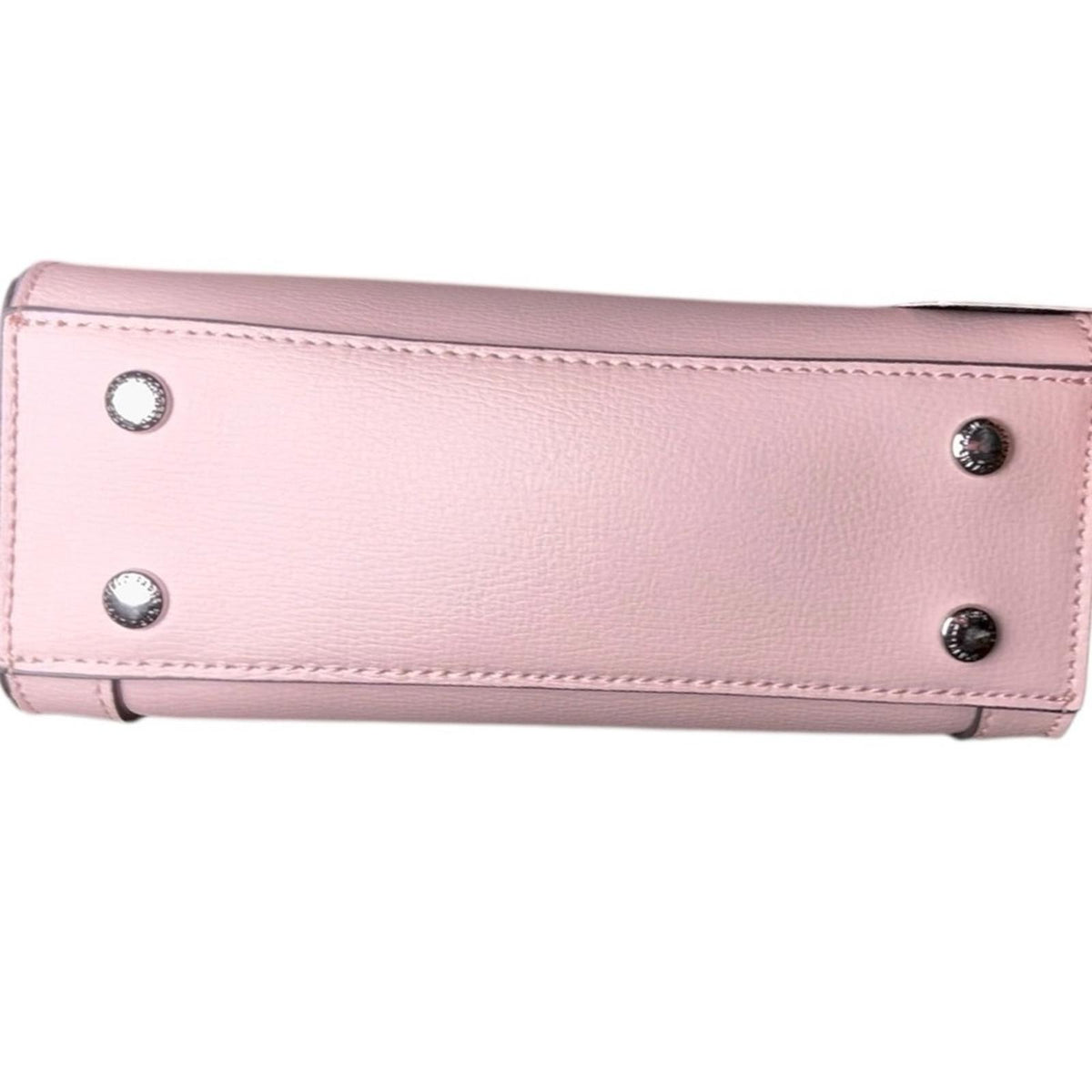 Karl Lagerfeld Paris Nouveau Pink Leather Satchel Crossbody Structured Tote Bag