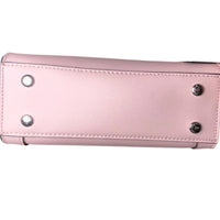 Karl Lagerfeld Paris Nouveau Pink Leather Satchel Crossbody Structured Tote Bag