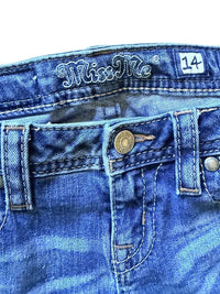 Miss Me Girls Size 14 Skinny Blue Jeans skuO