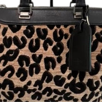 Louis Vuitton Limited Edition Leopard Velvet Speedy 30 Bag Black Leather Trim
