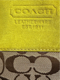 Coach Authentic Vintage 2004 Signature Yellow Suede Tote Bag