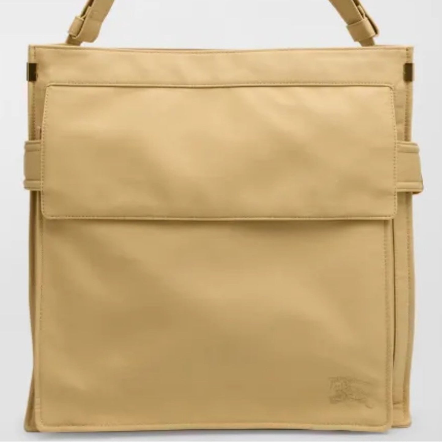 BURBERRY Trench Fabric Tote Beige Nylon with Check Scarf Accent NWT