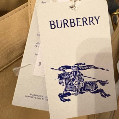 BURBERRY Trench Fabric Tote Beige Nylon with Check Scarf Accent NWT