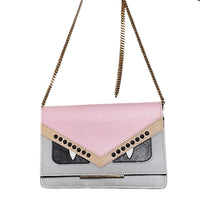 Fendi Monster Pink and Gray Crossbody