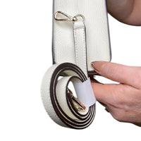 Jimmy Choo Mini Shopper Handbag Milk White Leather Tote Crossbody