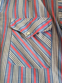 Vintage Ranch & Town Western Pearl Snap Shirt Red Blue Men’s Large Sku1058