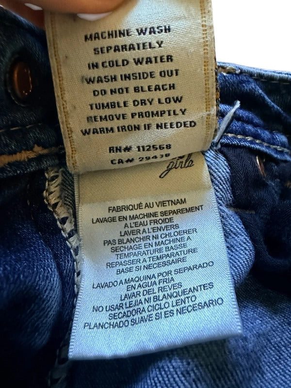 Miss Me Girls Size 14 Skinny Blue Jeans skuO