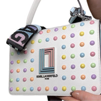 Karl Lagerfeld Paris Simone Flap Crossbody Leather Shoulder Bag