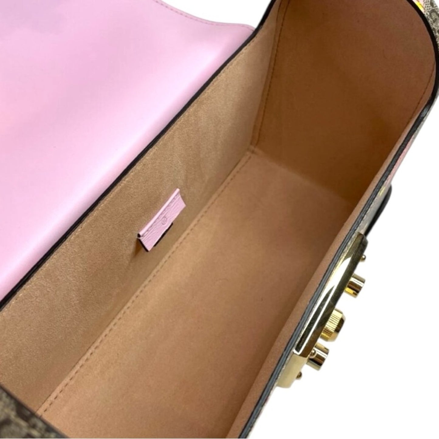 Gucci Limited Edition Padlock GG Supreme Apple Print Shoulder Bag