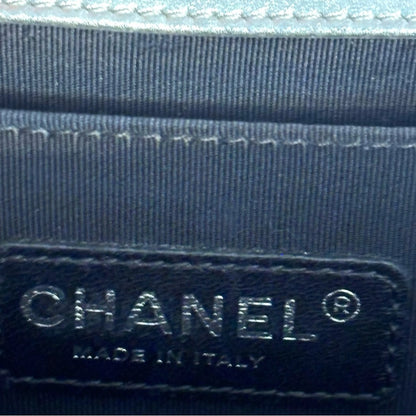 CHANEL Metallic Gold Quilted Boy Bag Crossbody with COA