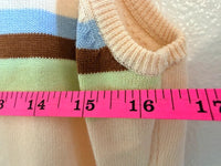 Classic Blues Cream Striped Cotton Sweater Vest XL SKUO