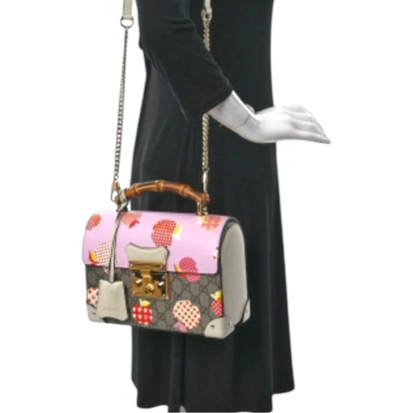 Gucci Limited Edition Padlock GG Supreme Apple Print Shoulder Bag