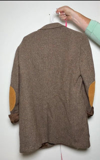Vintage H.I.S Brown Tweed Blazer Elbow Patches PTP 19” skuM